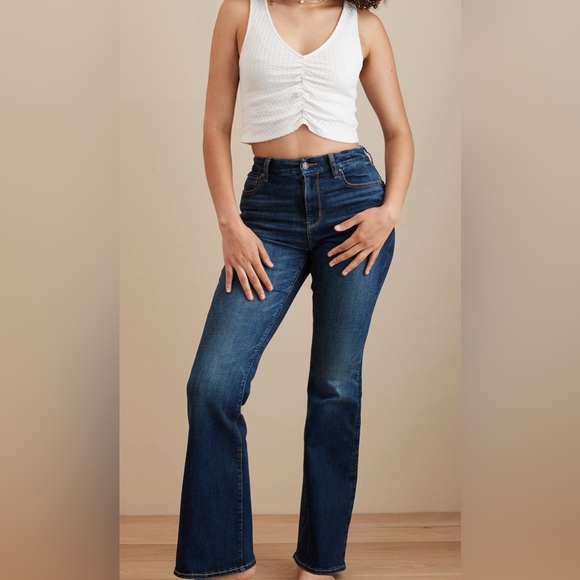 American Eagle Outfitters Denim - AE Next Level Curvy Super High-Waisted Flare Jean